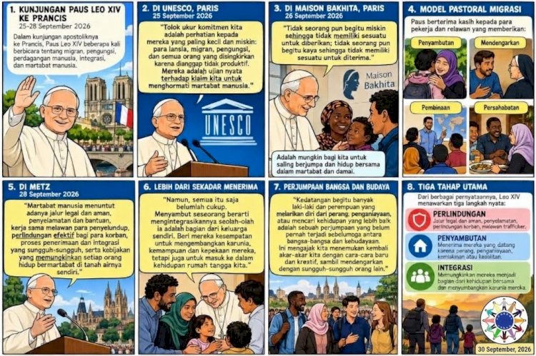 Apa kata-kata Paus Leo XIV tentang migran, pengungsi dan sebagainya selama kunjungannya ke Perancis baru-baru ini?